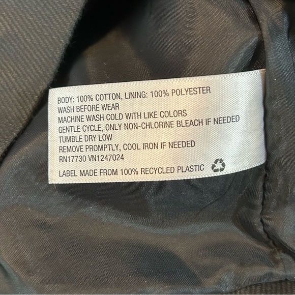 Mossimo Young Adult Jean Jacket Lined Zip Pockets Bomber Flight Black Sz XL (16) - Picture 6 of 9